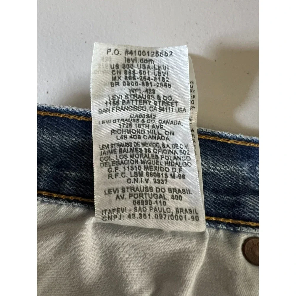 Levi's 501 40x32 (38x28) Button Fly Light Wash Fade Faded Blue Jeans Red Batwing